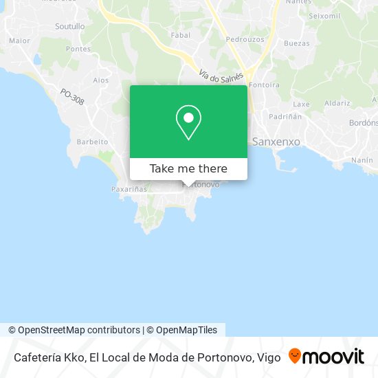 Cafetería Kko, El Local de Moda de Portonovo map