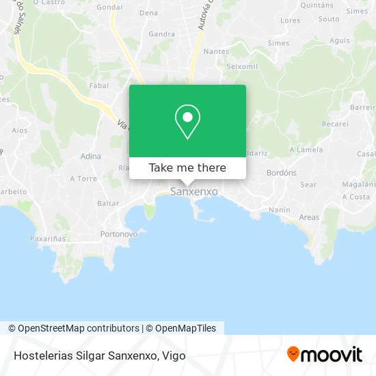 mapa Hostelerias Silgar Sanxenxo