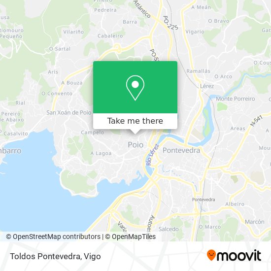 Toldos Pontevedra map