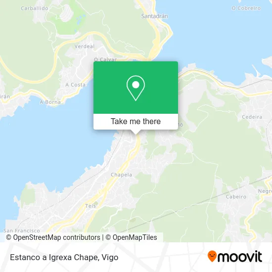 Estanco a Igrexa Chape map