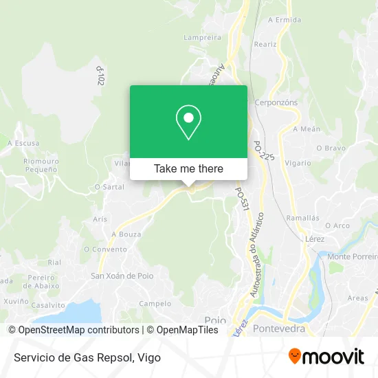 Servicio de Gas Repsol map