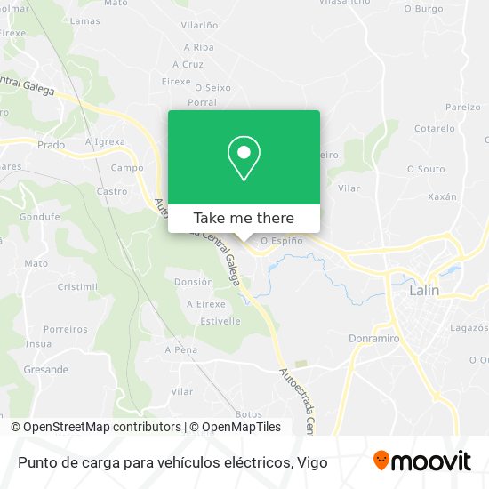 Punto de carga para vehículos eléctricos map