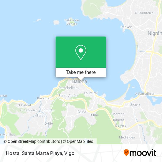 Hostal Santa Marta Playa map