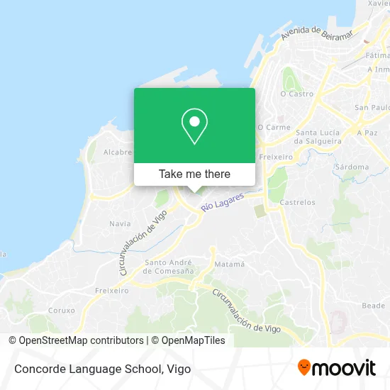 mapa Concorde Language School