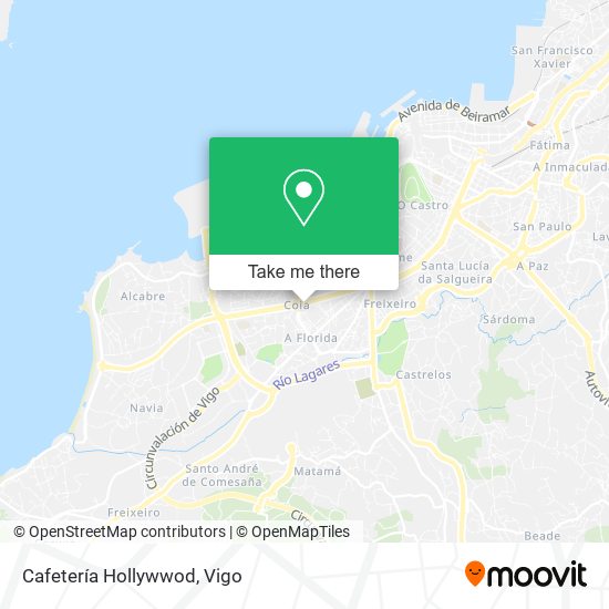 mapa Cafetería Hollywwod