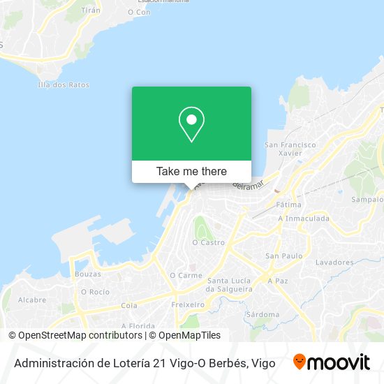 Administración de Lotería 21 Vigo-O Berbés map