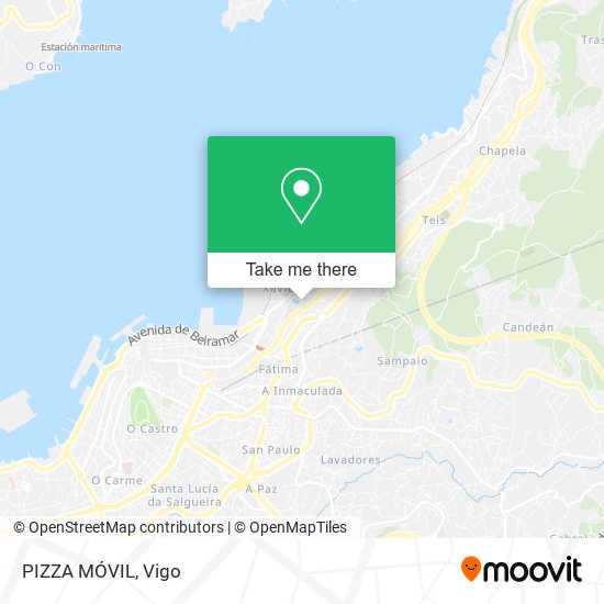 mapa PIZZA MÓVIL