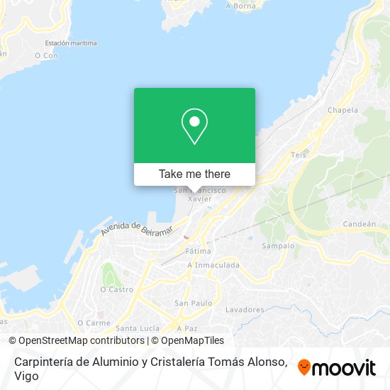 Carpintería de Aluminio y Cristalería Tomás Alonso map