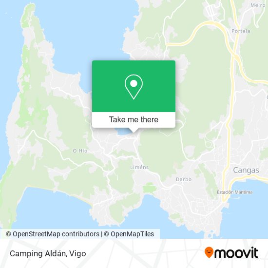 mapa Camping Aldán