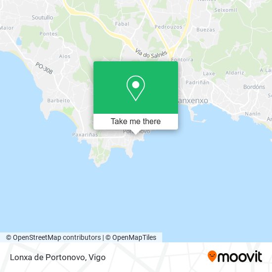 mapa Lonxa de Portonovo