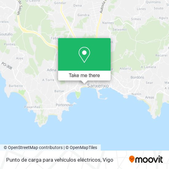 mapa Punto de carga para vehículos eléctricos