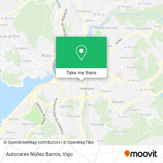 Autocares Núñez Barros map