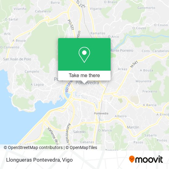 Llongueras Pontevedra map