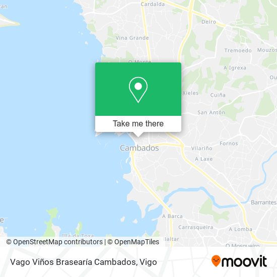 Vago Viños Brasearía Cambados map