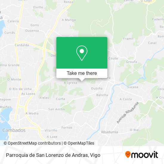 Parroquia de San Lorenzo de Andras map