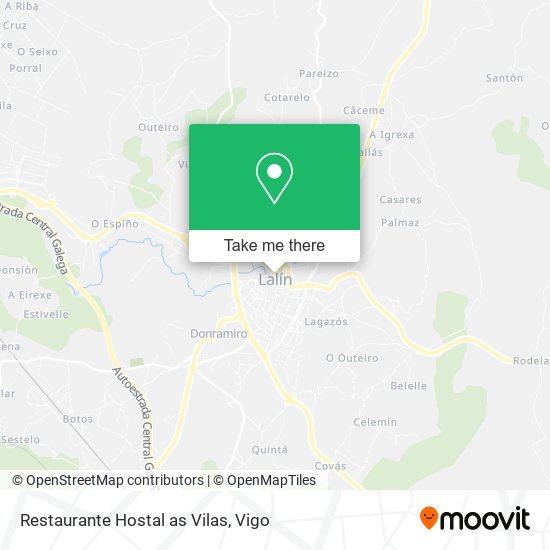 mapa Restaurante Hostal as Vilas