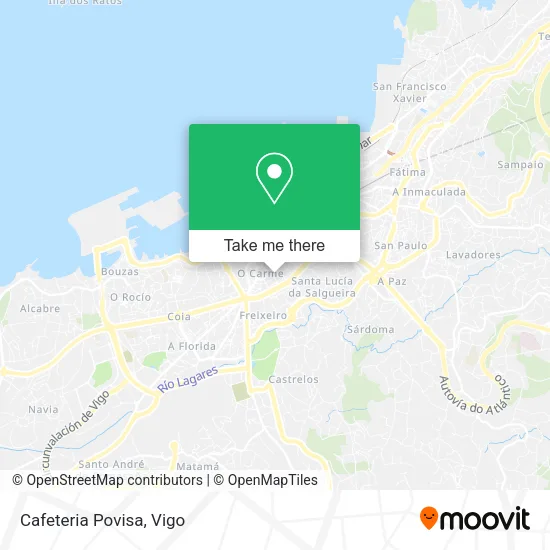 Cafeteria Povisa map