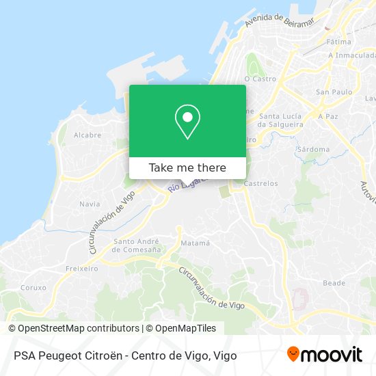 mapa PSA Peugeot Citroën - Centro de Vigo