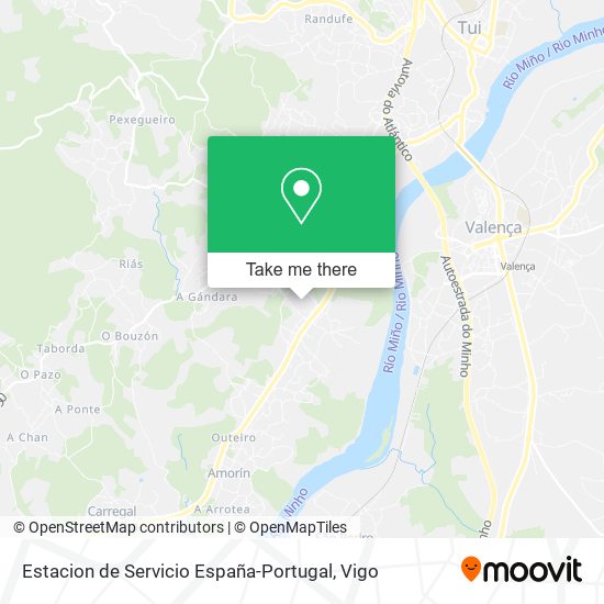 Estacion de Servicio España-Portugal map
