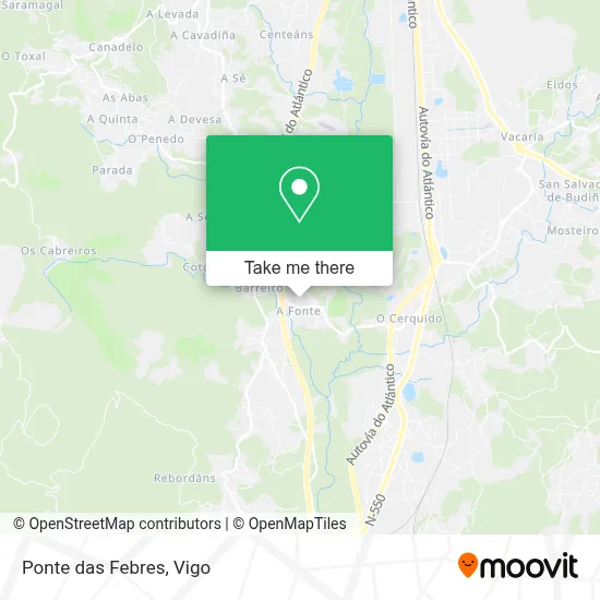 Ponte das Febres map