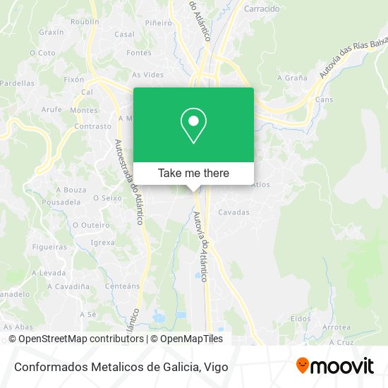 Conformados Metalicos de Galicia map
