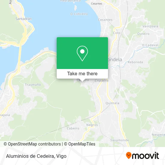 Aluminios de Cedeira map