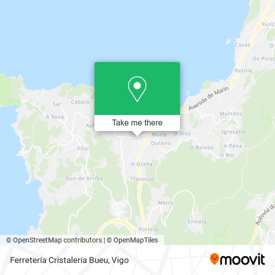 Ferretería Cristalería Bueu map