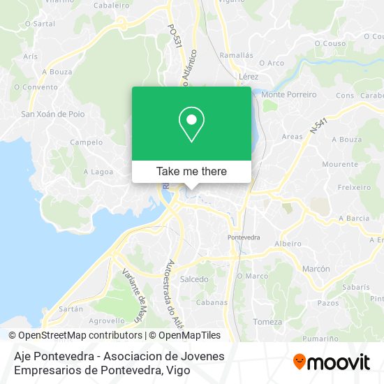 Aje Pontevedra - Asociacion de Jovenes Empresarios de Pontevedra map