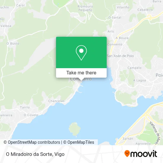 O Miradoiro da Sorte map