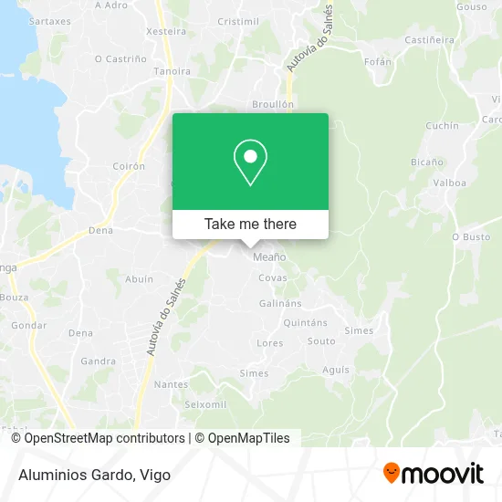Aluminios Gardo map