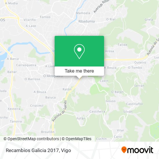 mapa Recambios Galicia 2017