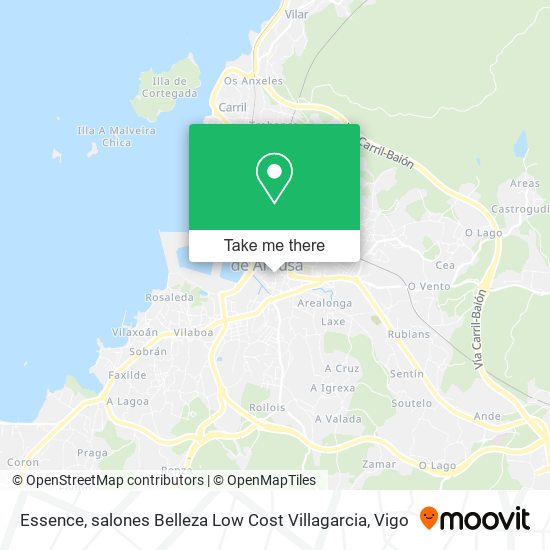 Essence, salones Belleza Low Cost Villagarcia map