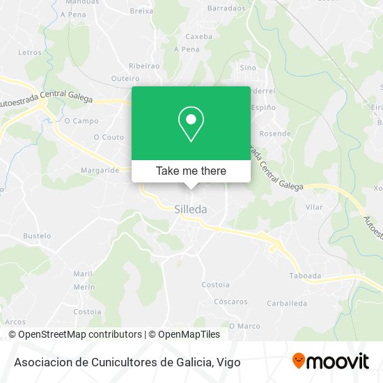mapa Asociacion de Cunicultores de Galicia