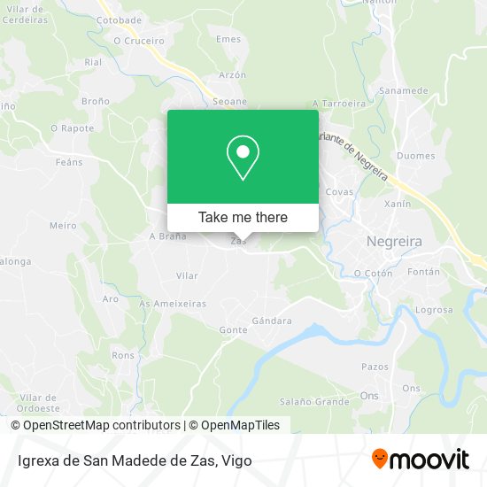 Igrexa de San Madede de Zas map
