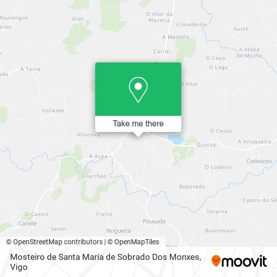 Mosteiro de Santa María de Sobrado Dos Monxes map