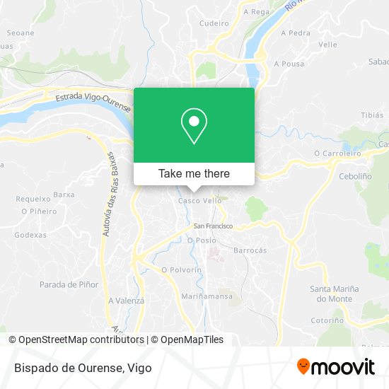 Bispado de Ourense map