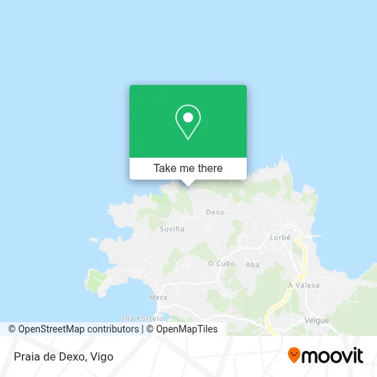 Praia de Dexo map