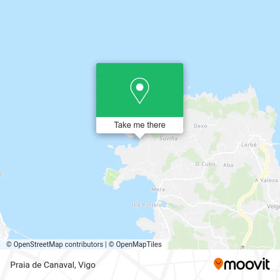 Praia de Canaval map