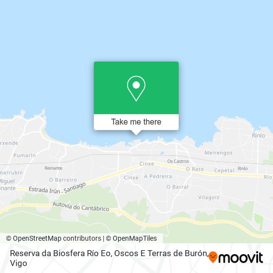 Reserva da Biosfera Río Eo, Oscos E Terras de Burón map