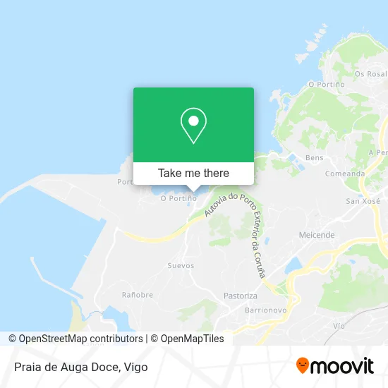 Praia de Auga Doce map