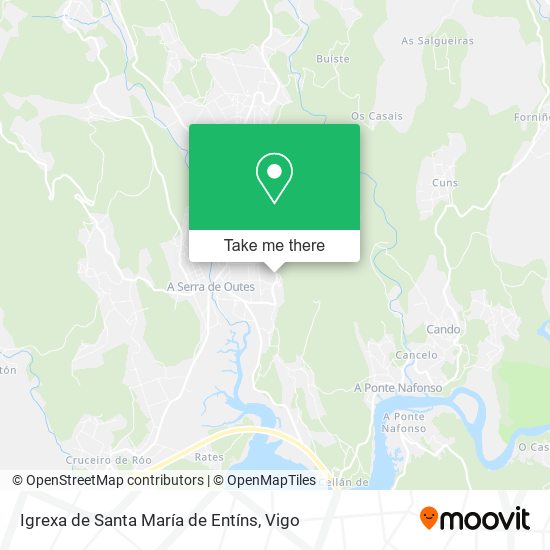 Igrexa de Santa María de Entíns map