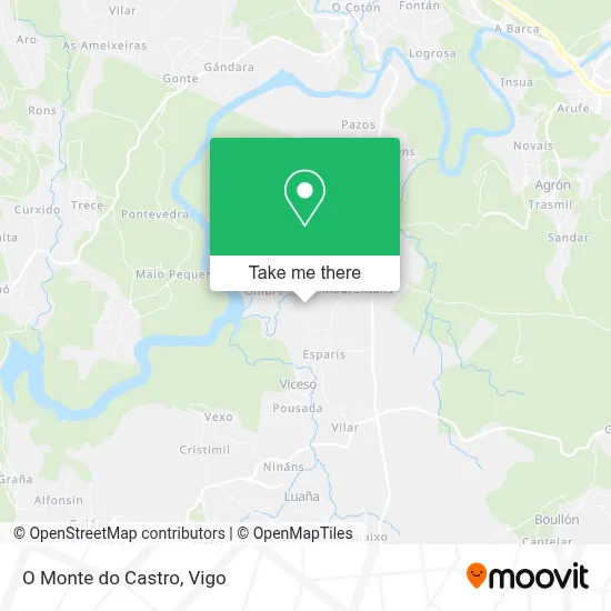 O Monte do Castro map