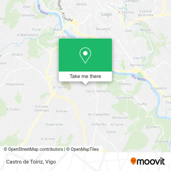 Castro de Toiriz map