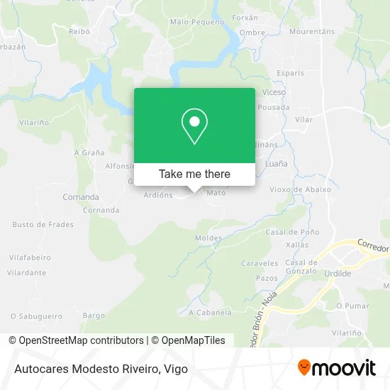 Autocares Modesto Riveiro map
