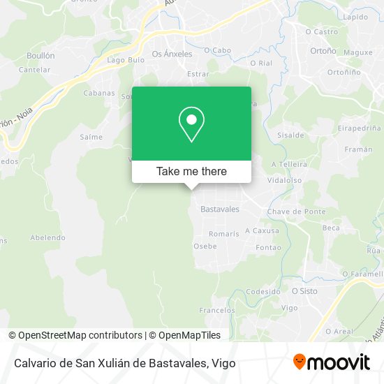 mapa Calvario de San Xulián de Bastavales