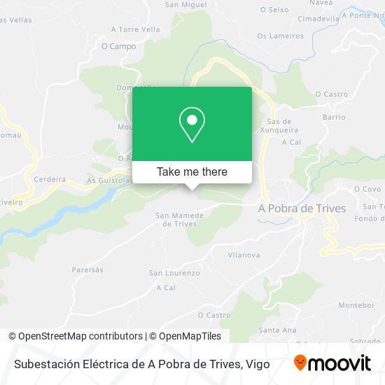 Subestación Eléctrica de A Pobra de Trives map