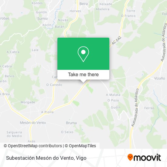 Subestación Mesón do Vento map