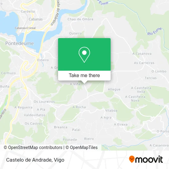 Castelo de Andrade map