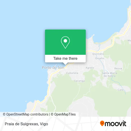 Praia de Suigrexas map