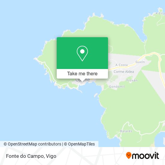 mapa Fonte do Campo